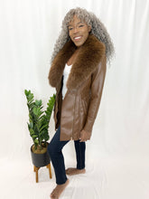 Load image into Gallery viewer, LUXURIOUS FAUX FUR LEATHER JACKET
